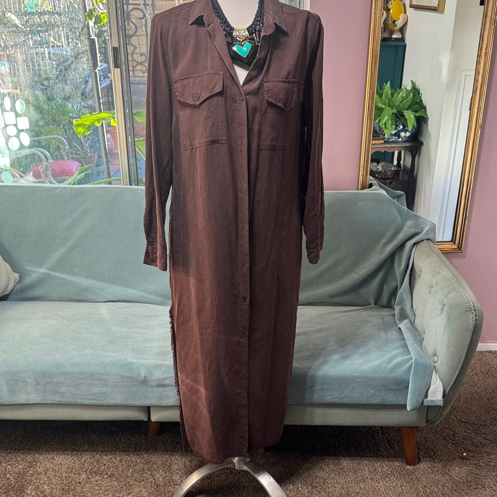 Bella Dahl Chocolate Long Sleeve Dress